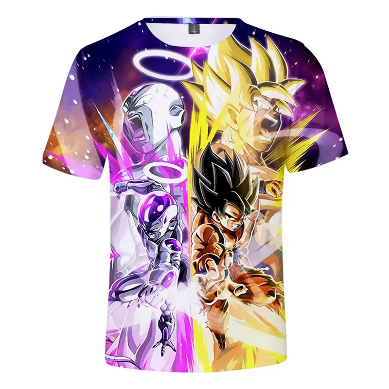 Dragon Ball Z Ultra Instinct Goku Super Saiyan/футболка для мальчиков летняя футболка с 3D-принтом «Жемчуг дракона» Забавная детская рубашка