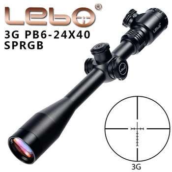 

LEBO PB 6-24x40 SPRGB 3G Glass Etched Reticle RifleScope 1 Inch Single-tube Side Parallax .223 B.D.C. Hunting Rifle Scope