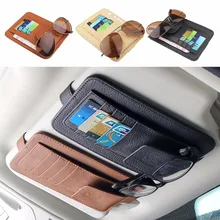 1X Versatile Car-Styling Sheepskin Genuine Leather Cards Case Credit Card Bag Car Glasses For GOLF4 Opel volkswagen VW