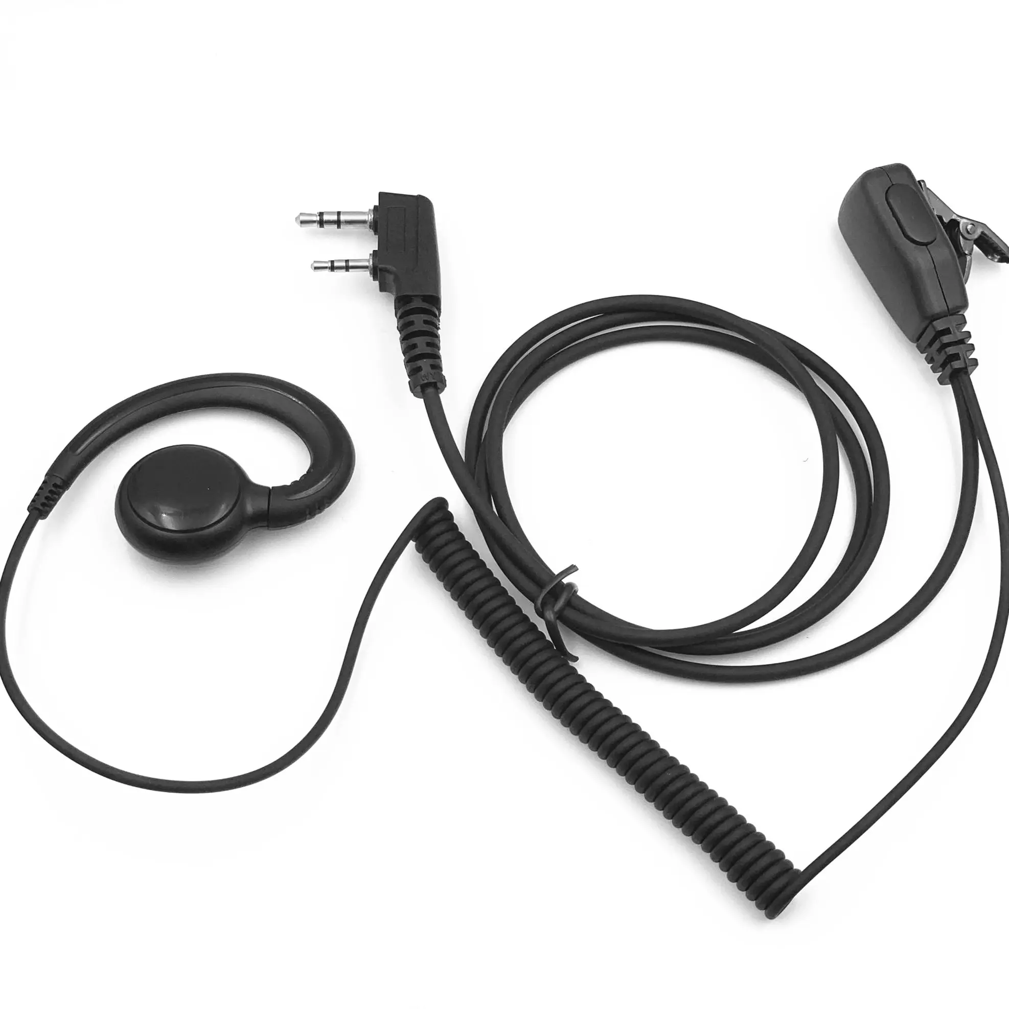 

180 graus Rotatable 2 Pin Walkie Talkie Fone de Ouvido PTT Headset for KENWOOD BAOFENG UV-5R BF-888s H777 RT22 TYT HYT