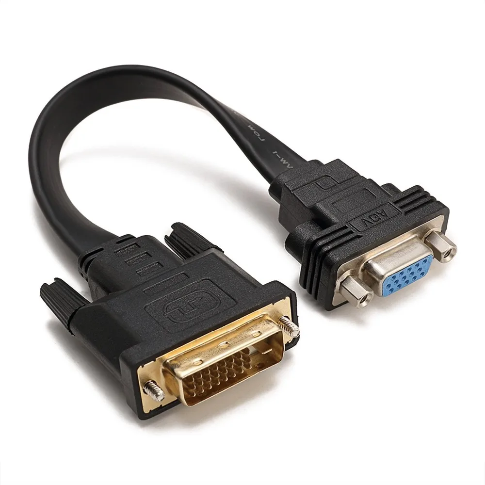 GREATLINK DVI D VGA кабель активный DVI-D Dual Link 24+ 1 мужчина к VGA Женский Видео С ПЛОСКИМ КАБЕЛЕМ адаптер конвертер