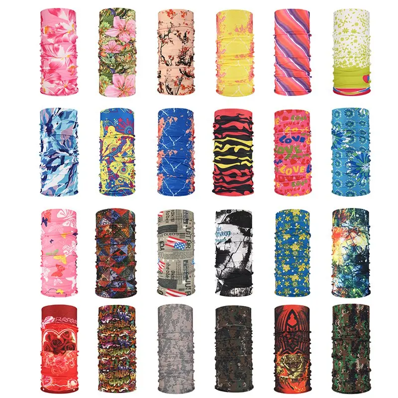 

1pc Multifunctional new Hiking Cycling Mask Scarf Breathable Polyestor Face Mask also Wristband Hairband