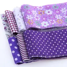 Хлопчатобумажная лента ткани лента ткань фиолетовые наборы рулонная стеганая ткань для пэчворка для шитья игрушек Тильда ремесла 7 шт 6x100 см