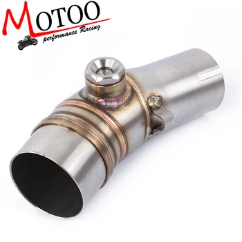 

Motoo - Motorcycle Exhaust Middle Pipe Round Muffler Connect Adapter for Kawasaki ER6N 2009-2016 ER6F 09-16 NINJA650/R 09-16