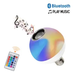 DINGDIAN светодиодный Bluetooth Динамик RGB + белый круглая лампочка 10W 110 V-265 V Беспроводной дистанционного Управление Цвет изменение музыка свет