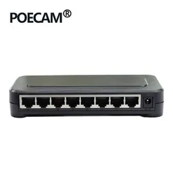 8 коммутатор Desktop RJ45 коммутатора Ethernet 10/100/1000 Мбит/с Lan переключатель концентратора 8 Порты и разъёмы основа Пластик сетевой коммутатор