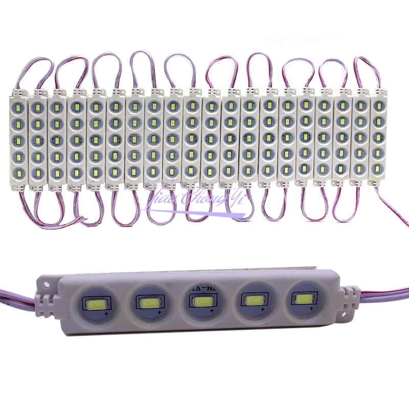 20 шт. SMD 5730 5led s впрыскивающий светодиодный модуль водонепроницаемая лента