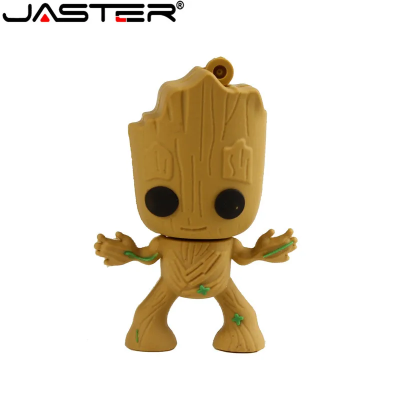 

JASTER Creative Groot Cartoon Usb 2.0 Flash Drives Guardians of The Galaxy Fashion Pen Drive 4gb 8GB 16GB 64GB Memory Stick