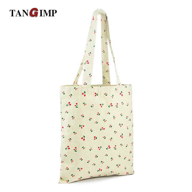 Tangimp Fl Daisy Eco Handbags Cherry Flower Cotton Linen Canvas Tangimp Fl Daisy Eco Handbags Cherry Flower Cotton Linen Canvas Ping Totes Reusable Shoulder Book Bags
