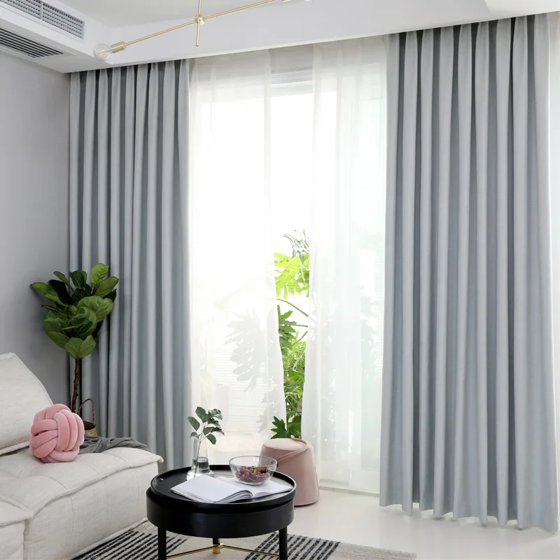 Comprar CITYINCITY cortina opaca de 100% sólido para la decoración del hogar de la sala de estar cortinas gruesas de lino falso para el dormitorio listo por encargo