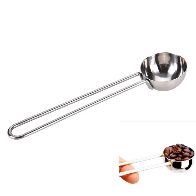 Best Offers Stainless Steel Sliver Coffee Scoop Thicken Stainless Steel Tablespoon Measuring Spoon