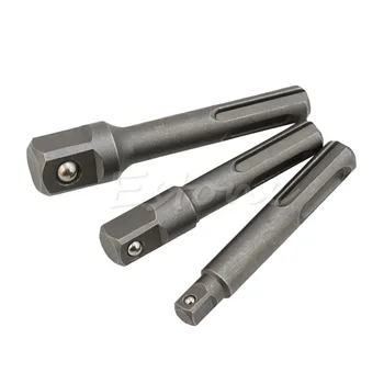 

Drill Bit New 3 Pcs 1/4" 3/8" 1/2" SDS Plus Socket Driver Set Drills Adaptor Tools Hot 2017