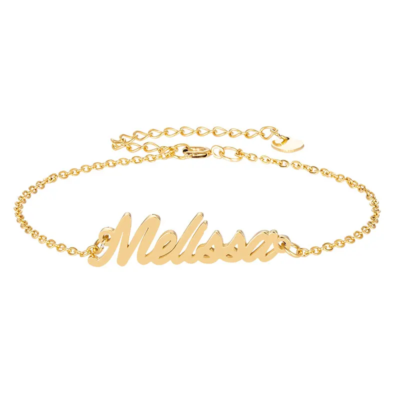 Женский браслет с буквенным именем Melissa персонализированное ювелирное изделие