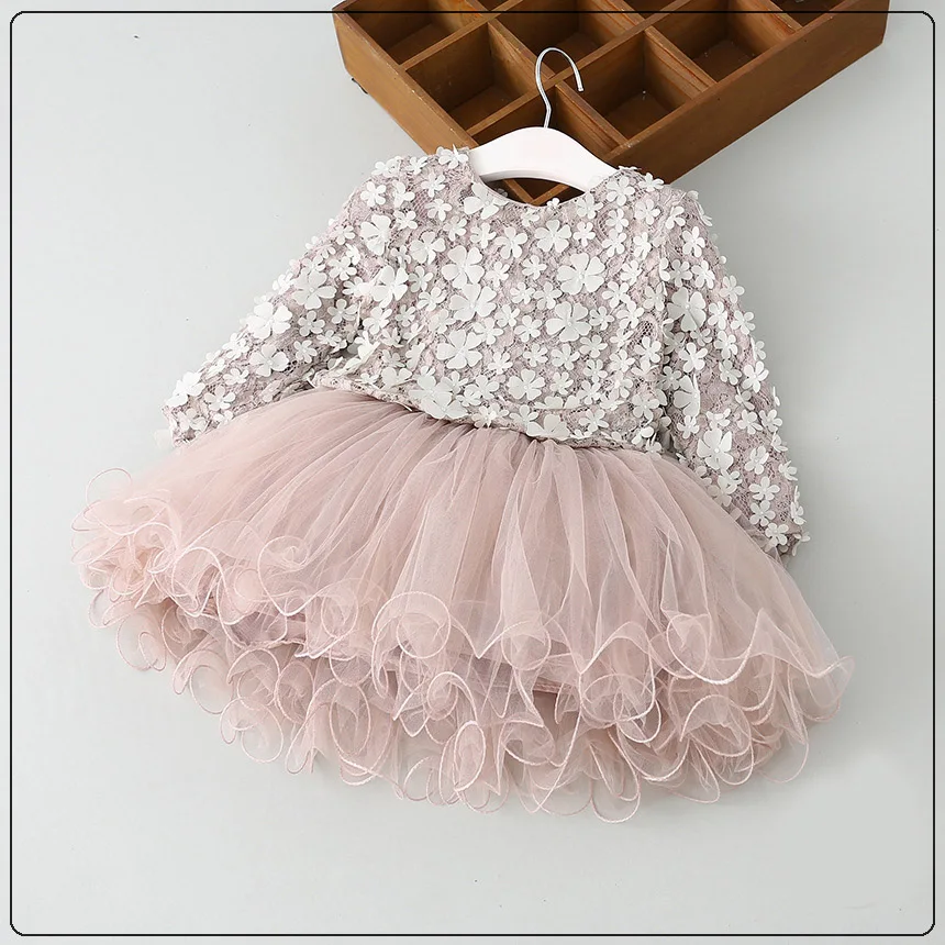 

Baby Girls clothing sets New Kids Party tutu False two Dresses for Children clothing Spring 2-7y toddler girls petal dress Suits