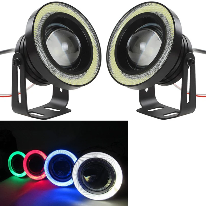 Car Flashing 1 set 3.0 inch R500 Angel Eyes Fog Lights DRL Daytime
