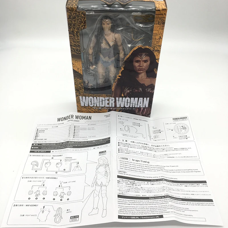 СВЧ DC Comics Лига Справедливости Wonder Woman ПВХ фигурка Коллекционная модель игрушки Рождественский подарок