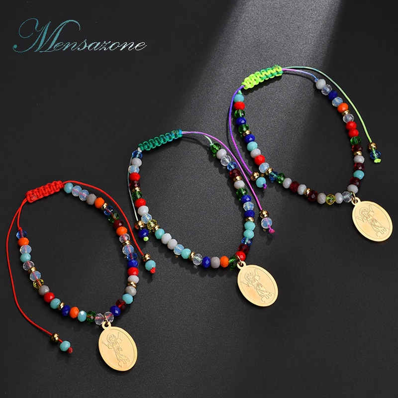 MENSAZONE Fashion Jewelry Handmade Christian Beaded Bracelet for Women