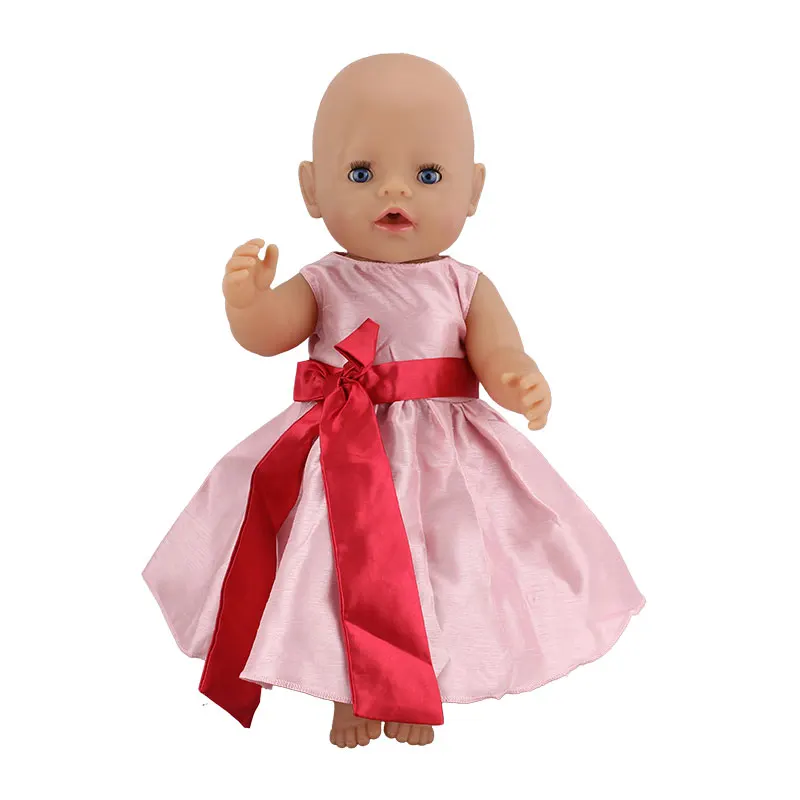 Платье для куклы, подходит для 43 см, Детская кукла, кукла реборн, Одежда для младенцев и 17 дюймовая кукольная одежда
