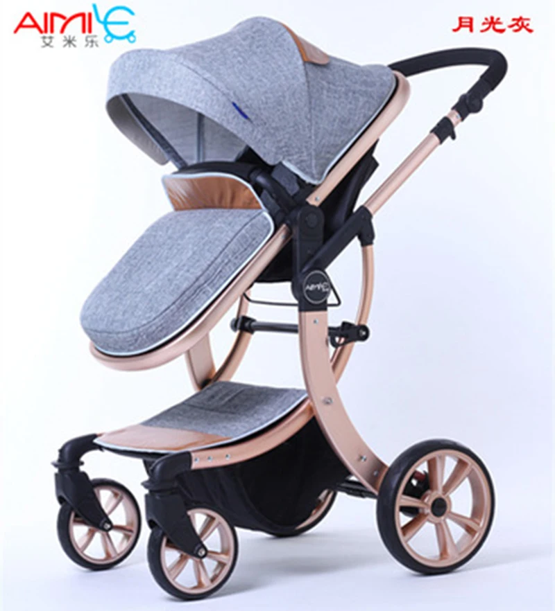 Baby stroller folding light newborn baby two way shock absorbers
