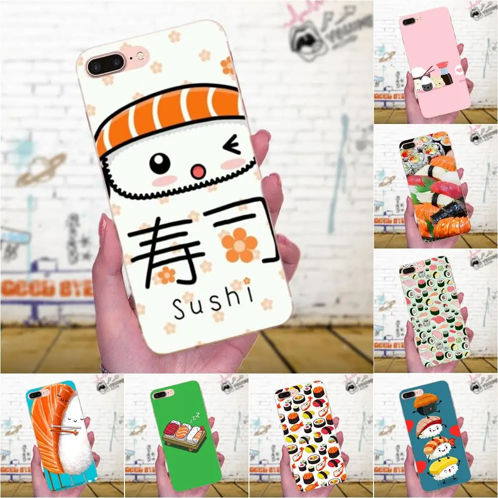 Японские суши вкусная еда мультфильм для Xiaomi Mi3 Mi4 Mi4C Mi4i Mi5 Mi 5S 5X 6 6X 8 SE A1 Max Mix 2 Note 3 4 TPU
