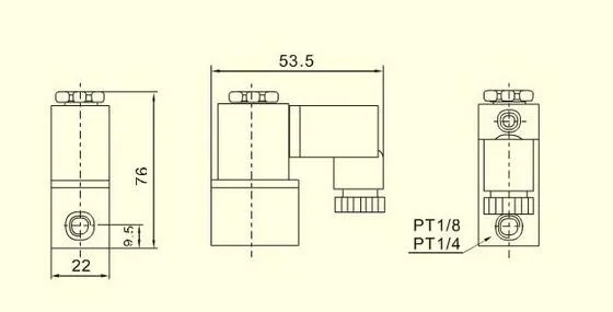 Воздушные электромагнитные клапаны 2V025-06 2 положения 2 порта 1/" Нормально закрытый Пневматический регулирующий клапан