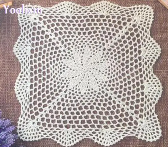 

Modern Lace Cotton Crochet tablecloth Table cloth square tea coffee dining Table Cover xmas party Birthday kitchen wedding decor