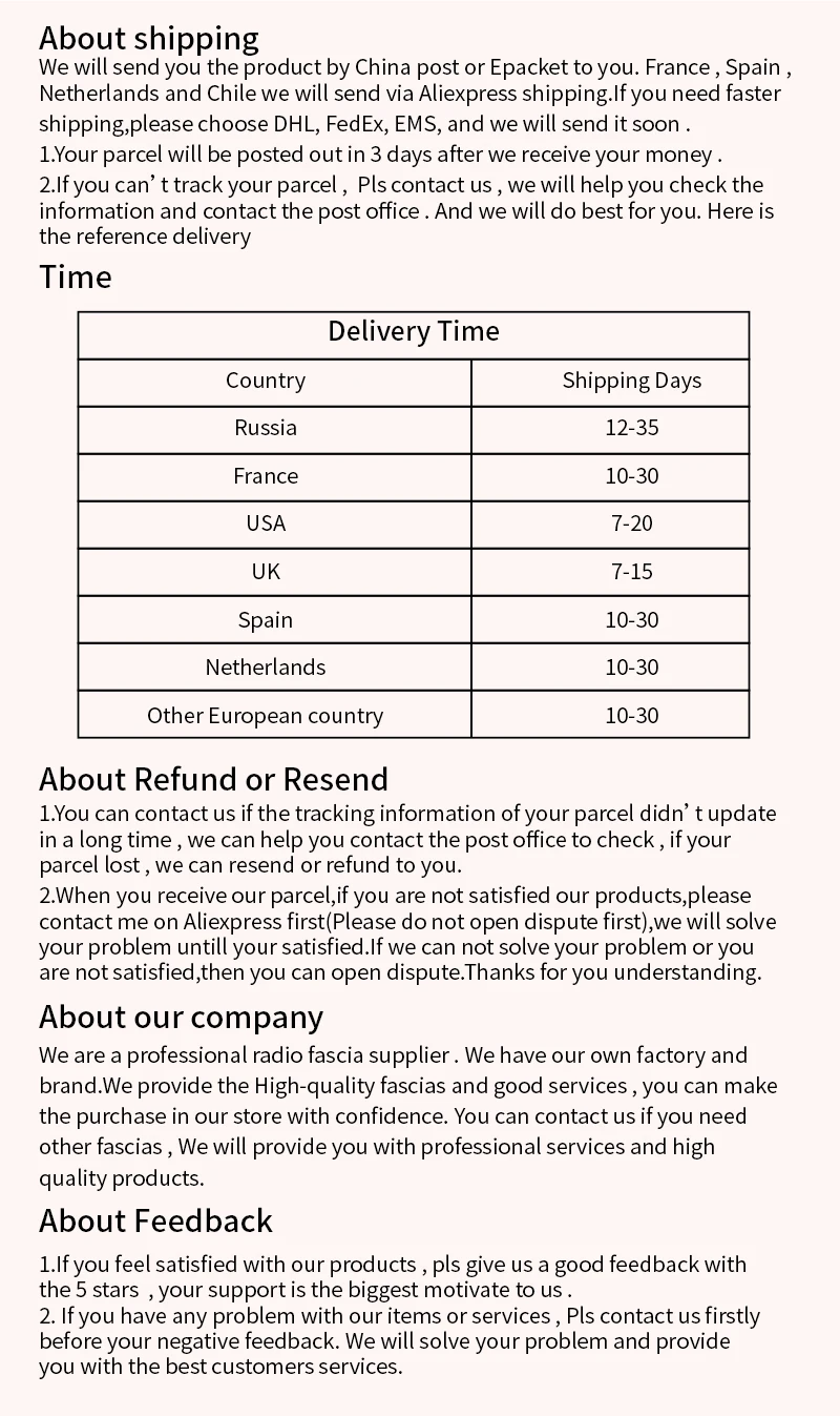 shipping