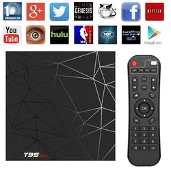 T95 Max Smart tv BOX Android 9,0 4 Гб 64 Гб Allwinner H6 quad core 6 K HDR 2,4 ГГц Wifi проигрыватель google Youtube телеприставка PK MI box