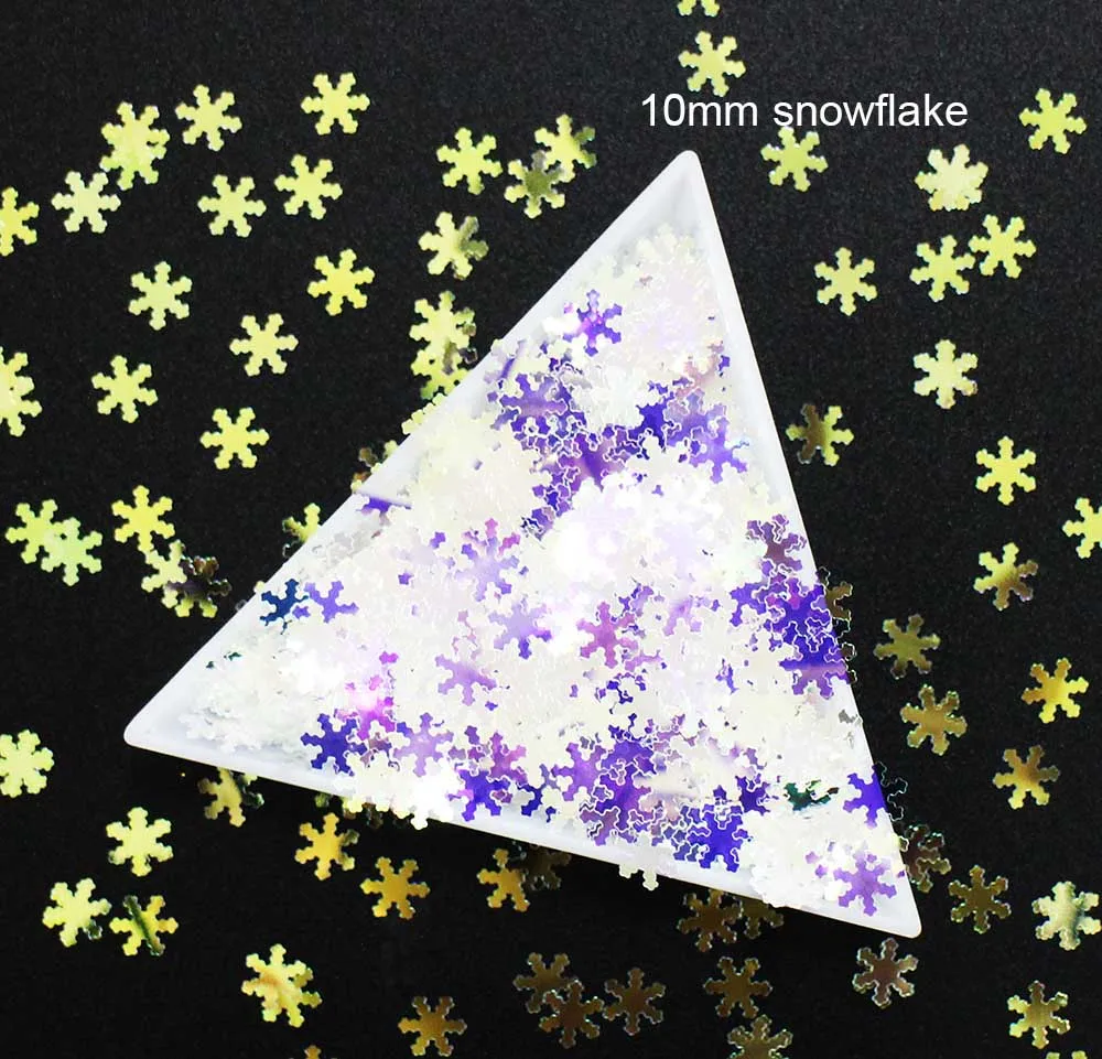 10g/pack, Mouse/Diamond/Snowflake/Umbrella Shapes Sequins, Blue Purple Colors Shining Slices 3D Nail Art Glitters Paillettes