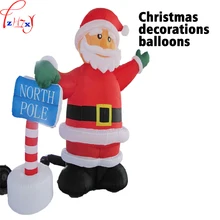 1 шт. 2,4 м гигантская рекламная надувной Рождественский Санта Клаус воздушный шар для Рождественский орнамент на Рождество активности надувная модель