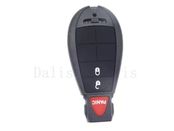 

AUTEWODE New Car remote Key shell case cover for Chrysler Grand Cherokee key 3 Button Smart with key blade BLACK 1PC
