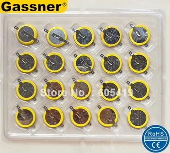 

100% Brand new Game PCB CR2025 3V Lithium Coin Cell Battery with Pins Tabs, Horizontal Flat Mounting Type (CR2025-1F2)
