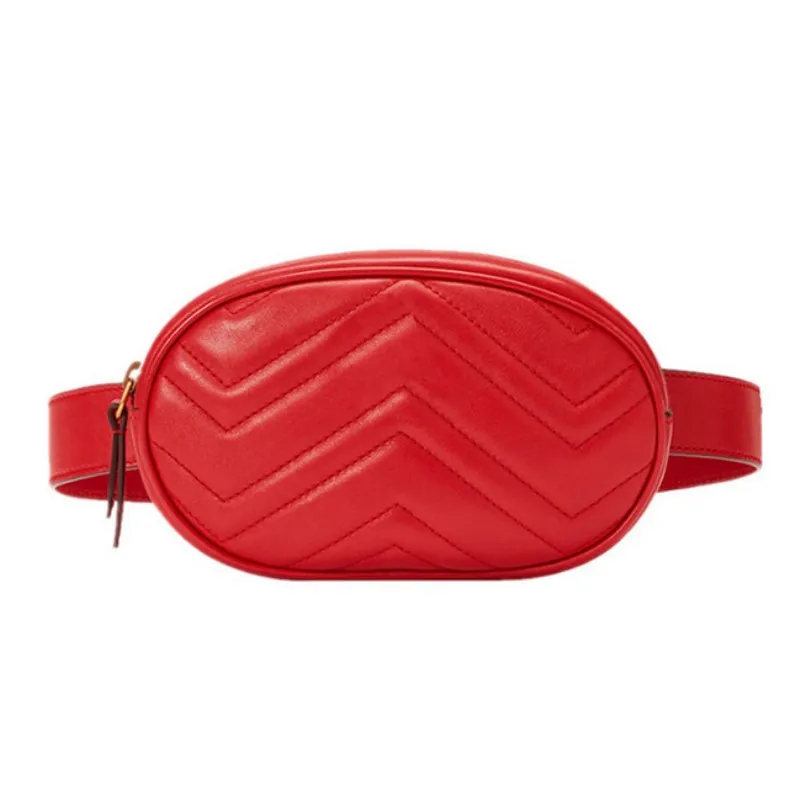 

Fashion Waist Bag Women Waist Fanny Packs Belt Bag PU Leather Chest Bag Red Black Color 2018 New Arrival