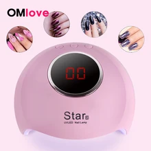 УФ-лампа OMlove для маникюра, 24 Вт, светодиодный светильник для всех гелей, сушка геля, лак для ногтей с ЖК-дисплеем, Сушилка для ногтей, 3 синхронизации, лампа для дизайна ногтей, USB