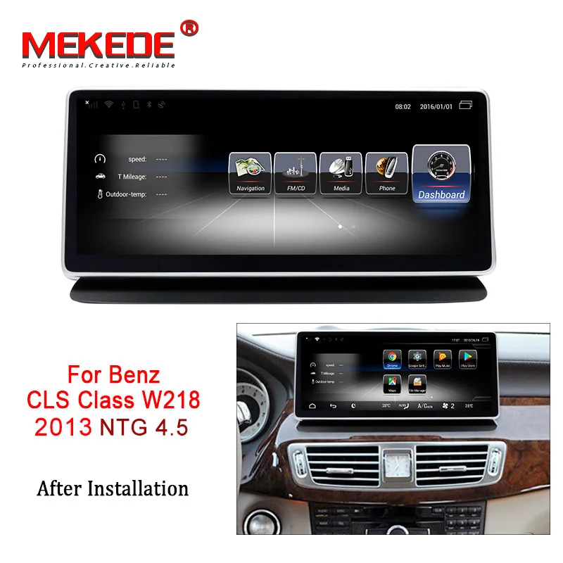 MEKEDE 10,2" HD Android 7,1 навигационный дисплей для Mercedes Benz CLS Class W218 2011-2013 gps стерео тире мультимедийный плеер - Цвет: car dvd