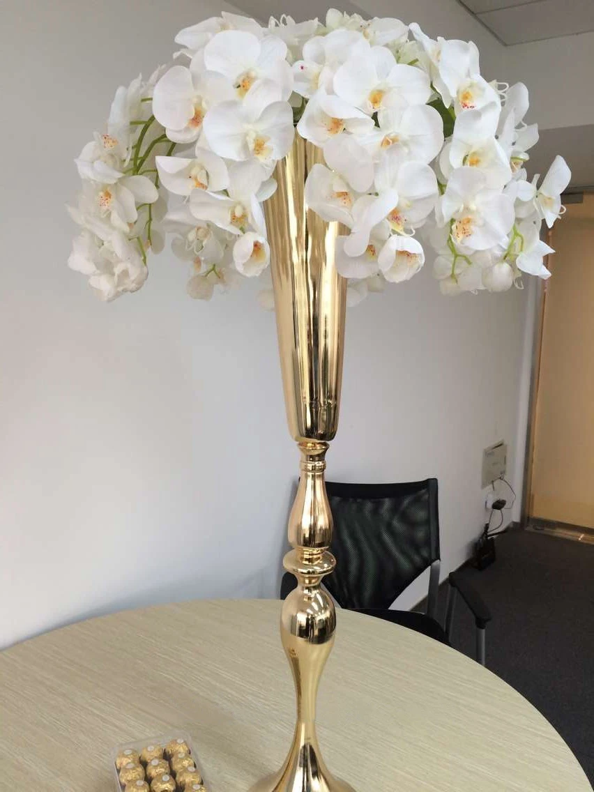 

2017 new style 88cm /34.6" Gold wedding flower vase Table Centerpiece Wedding Prop 10 pcs/lot