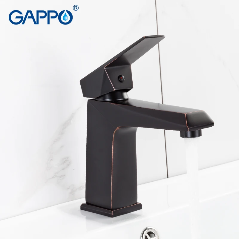 

GAPPO Basin Faucets brass basin sink faucet mixers taps black bathroom water taps deck mounted armatur waterfall faucet