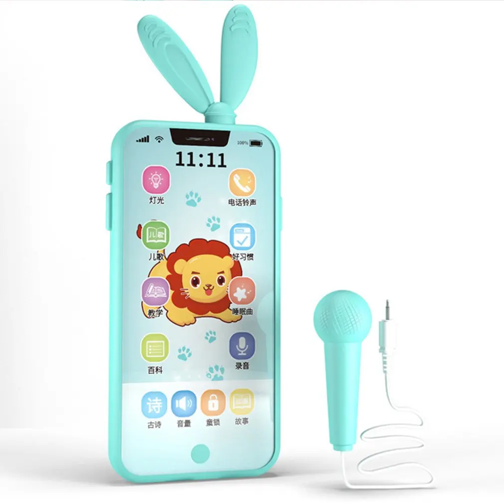 Unisex Раннее детство образовательный смарт-телефон с сенсорным экраном детские игрушки для обучения, многофункциональный телефон