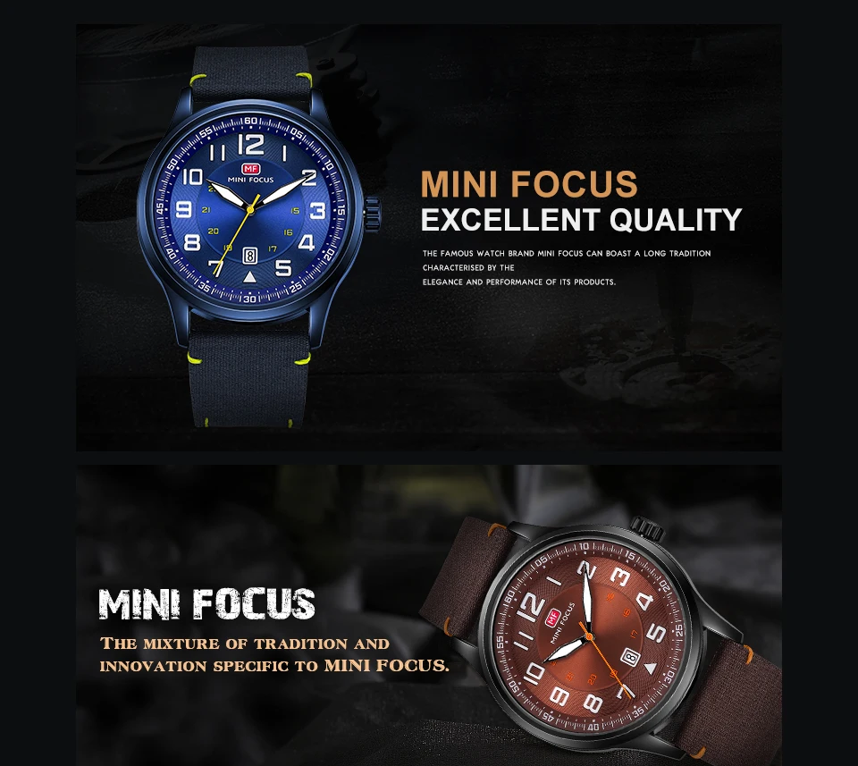 Мини фокус военные мужские часы морской кварцевые часы океан синий нейлоновый ремешок 3D Индекс дизайн Авто Дата Мода Relogio Masculino