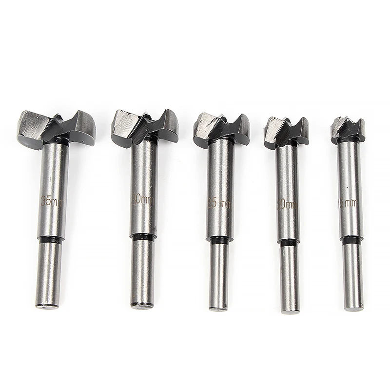 

5PC Forstner Wood Drill Bit Self Centering Hole Saw Cutter Woodworking Tools Set Hole Saw Wooden Wood Cutter 15 20 25 30 35mm