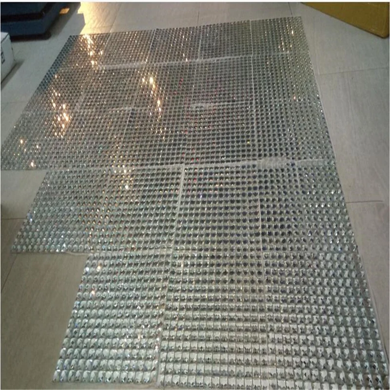 13 Edges Clear Mirror Mosaic Tiles Beveled Crystal Diamond Shining Gla — My  Building Shop