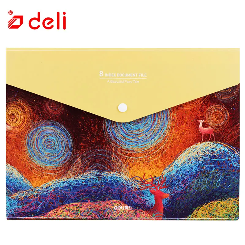 

Deli Expanding Wallet Storage Bag Plastic Filing Product Student Convenient Document Management Folder School Stationery Folder