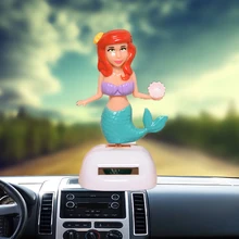 Приборная панель автомобиля игрушки украшения ABS Материал креативный Солнечный автомобильный Мультфильм Русалка качающаяся голова украшение куклы аксессуары