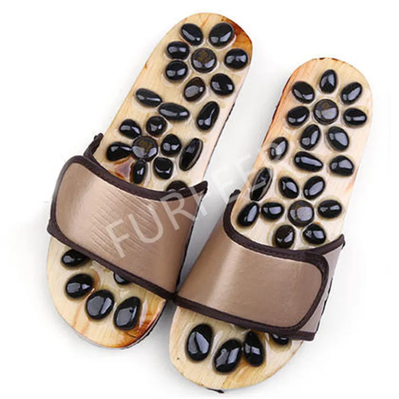 Мужские летние тапочки с магнитами массажная обувь имитацией нефрита мужские