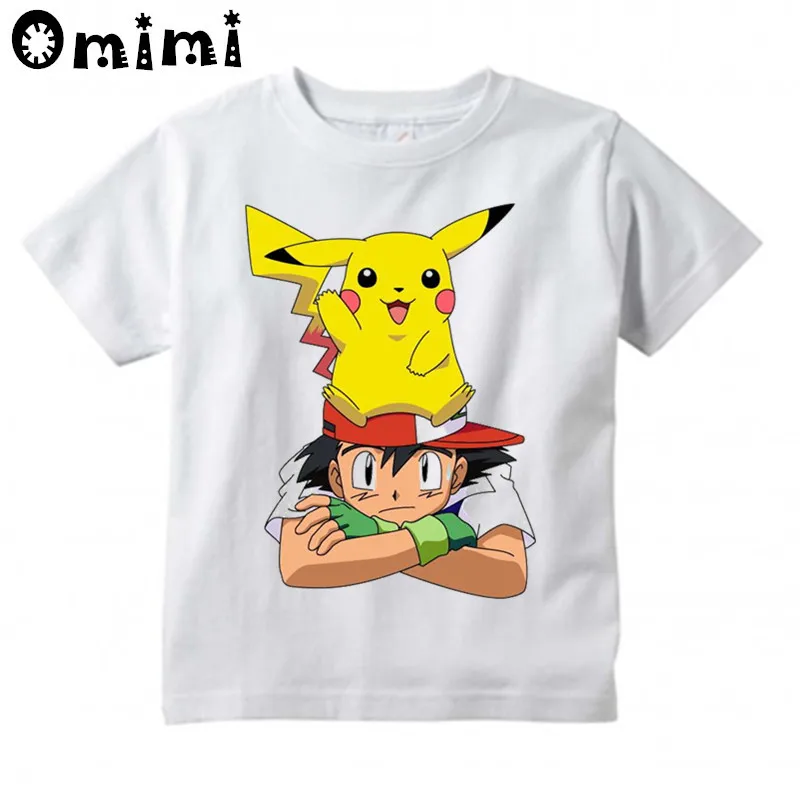 

Children's Cartoon Pokemon Go Printed T Shirt Kids Great Casual Short Sleeve Tops Boys and Girls Cute T-Shirt