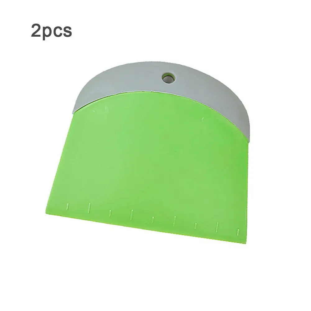  2 Pieces Baking Pastry Tools Plastic Dough Knife Icing Fondant Spatula Smooth Baking Pastry Decorat