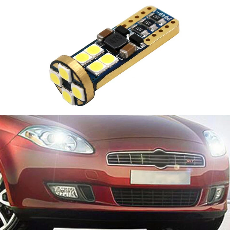 

1x T10 W5W 3030smd LED Clearance Light with Projector Lens For FIAT 500 Punto Stilo Palio Freemont Bravo Ducato Doblo