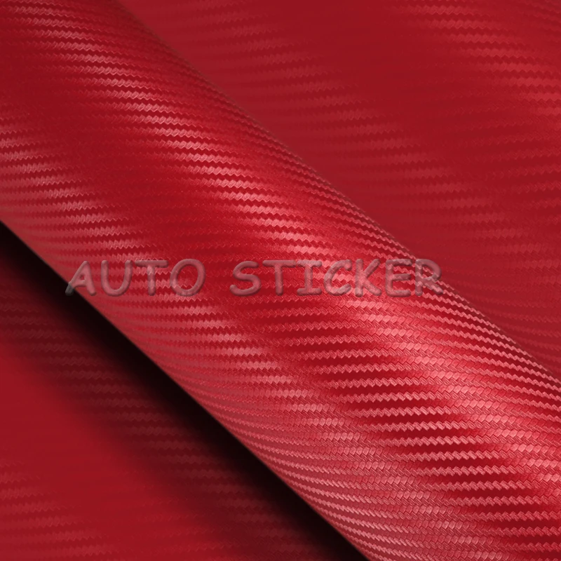 red 3d carbon fiber vinyl car wraps