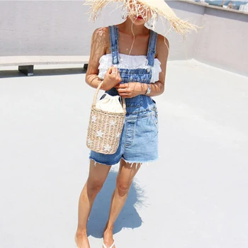 

ICON Portable Bucket Woven Bag Totes Embroidery Face Straw Bag Summer Vacation Beach Bag