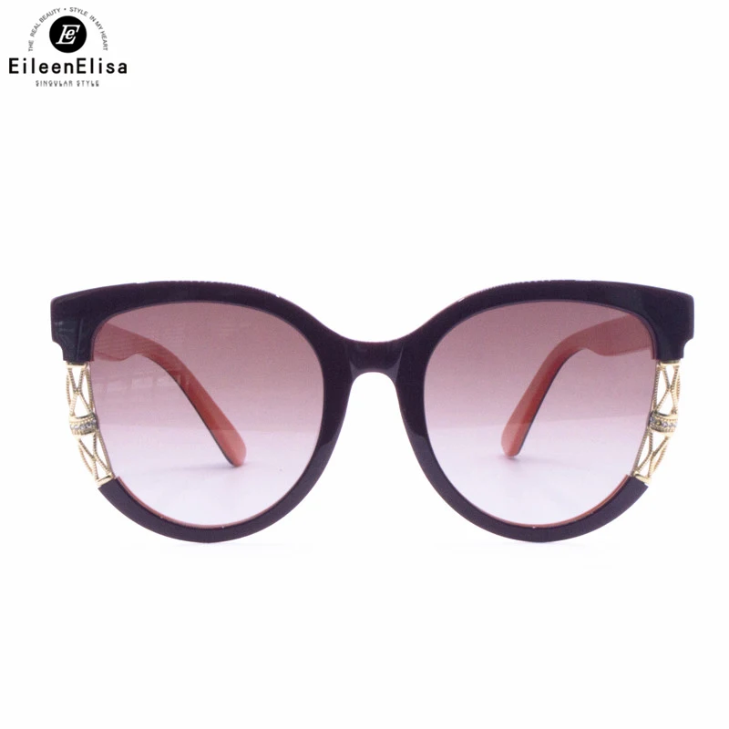 Новые круглые Солнцезащитные очки для женщин Для женщин Кошачий глаз Элитный бренд высокое качество Защита от солнца Очки зеркало оттенки